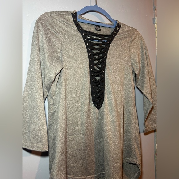 Rue 21 lace up top, small - Picture 2 of 5
